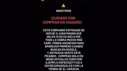 Mensaje publicado en Instagram por Espacio Zity. / @espaciozity