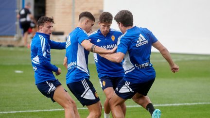 Alejandro Francés, en el entrenamiento de este viernes.