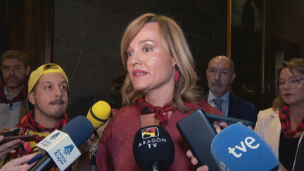 Imagen de las declaraciones de Pilar Alegría.