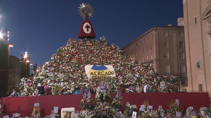 Imagen de la plaza del Pilar, este miércoles 12 de octubre.