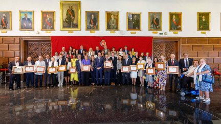 Imagen del acto de entrega de los premios. (Daniel Marcos/Ayuntamiento de Zaragoza)