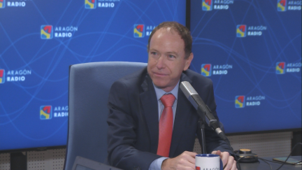 Ricardo López Navarro, director del aeropuerto de Zaragoza en la entrevista en Despierta Aragón. / Aragón Radio