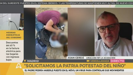 El abogado de la madre en su intervención en el programa Aquí y Ahora de Aragón TV.