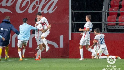 Locura tras el gol del Huesca. Foto: LaLiga