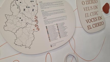 La exposición Vozes en o zierzo/Veus en el cerç/Voces en el cierzo es una de las actividades beneficiadas. / Gobierno de Aragón.