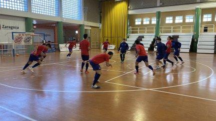 Imagen del calentamiento de Colo Colo en la Granja
