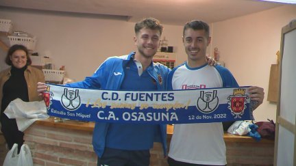 La localidad de Fuentes de Ebro está volcada en la cita de este sábado, contra el Osasuna.