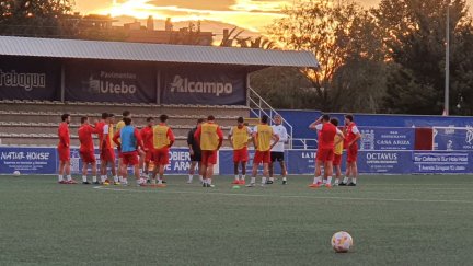 Imagen de un entrenamiento del Utebo.
