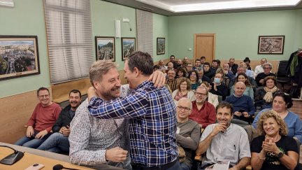 José Luis Soro tras ser elegido candidato de CHA a la presidencia de Aragón este sábado en Huesca.