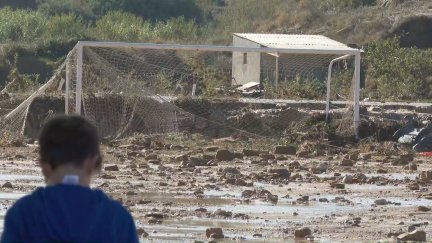 Mazaleón (Teruel) se recupera tras el episodio de intensas lluvias.