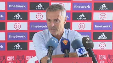 Fran Escribá, durante la rueda de prensa. Foto: Aragón Deporte