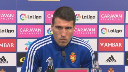 Alberto Zapater, durante la rueda de prensa. Foto: Aragón Deporte.