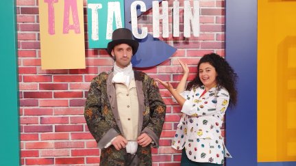 Los presentadores de Tatachín en el plató del programa. / CARTV