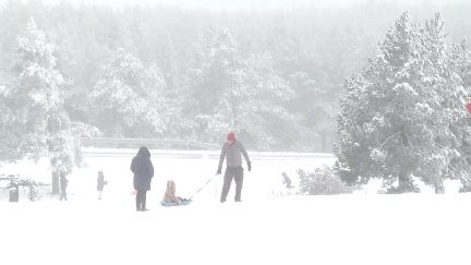Nieve en la zona de Valdelinares, en Teruel./ CARTV.