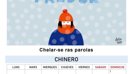 El calendario en aragonés incorpora algunas ilustraciones del libro 'O nuestro charrar'. | Gobierno de Aragón