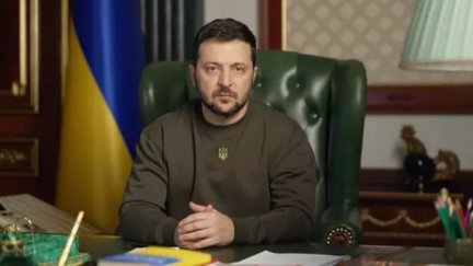 Zelenski en su mensaje diario a la población del país.