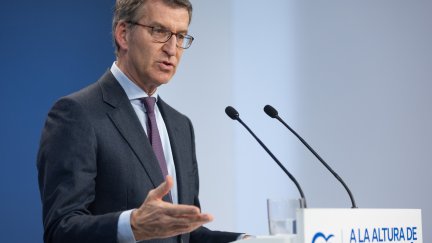 Feijóo hace balance del 2022, su primer año al frente del Partido Popular de la oposición./ Europa Press.