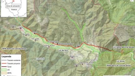 Trazado de la N-260 cuyo proyecto sale a licitación. / Ministerio de Transportes, Movilidad y Agenda Urbana
