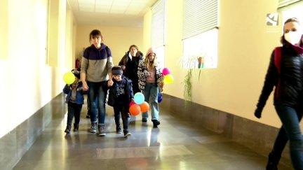 Niños ucranianos escolarizados en Aragón.