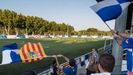 Imagen del campo de La Almozara en el partido del domingo. Foto: SD Formentera