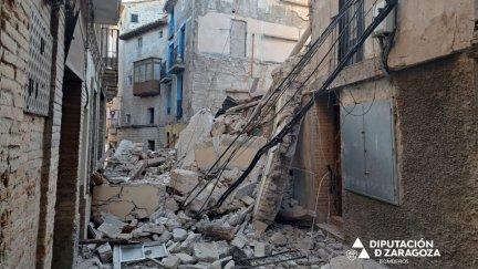 Derrumbe de una casa en el municipio zaragozano de Borja. / DPZ