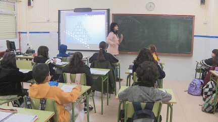 Una clase en el I.E.S. Ramón y Cajal de Zaragoza.
