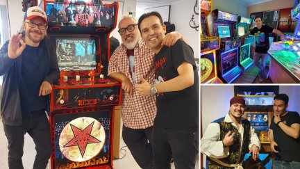 El artista zaragozano Christian Abad con algunas de sus creaciones. / Instagram