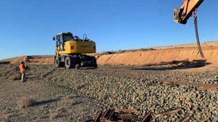Obras de ampliación en la terminal ferroviaria de Platea. | APL