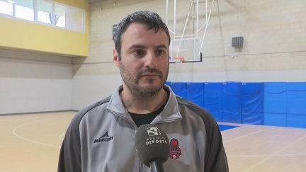 Carlos Cantero durante la rueda de prensa previa al choque ante Valencia Basket