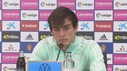 Francho Serrano en zona mixta