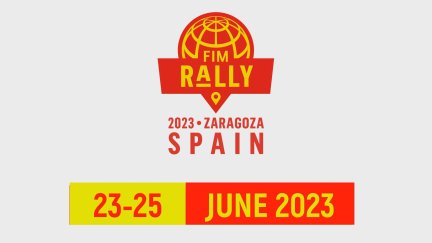 Logotipo oficial del FIM Rally 2023 que albergará Zaragoza.