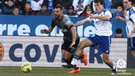 Imagen del partido del Alavés contra el Real Zaragoza. Foto: LaLiga