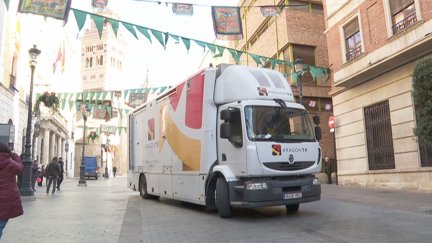 Aragón TV está ultimando los detalles del dispositivo que permitirá ver lo más importante de las Bodas desde cualquier punto de Aragón./ Aragón TV.