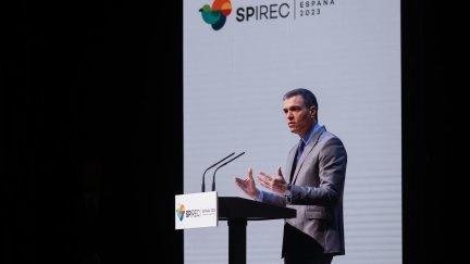 El presidente del Gobierno, Pedro Sánchez, en la Conferencia Internacional de Energías Renovables SPIREC 23. / EFE