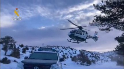 La Guardia Civil durante un rescate en montaña