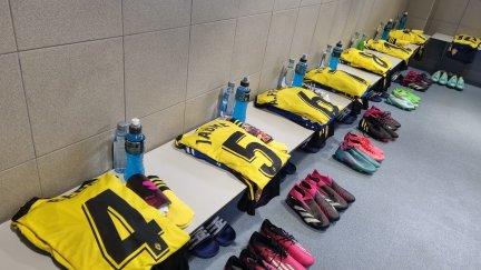 Imagen del vestuario del Real Zaragoza.
