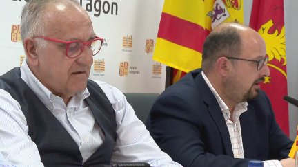 Clemente Sánchez-Garnica y Alberto Izquierdo este viernes en la ejecutiva del PAR.