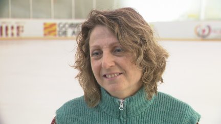 Gemma Urzola, entrenadora del Club Hielo Jaca femenino.