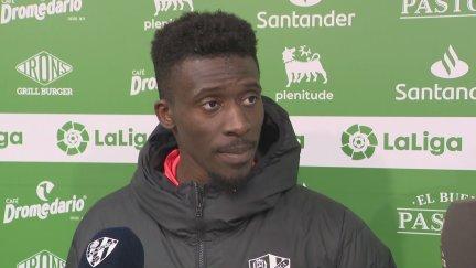 Abou Kanté, en la zona mixta de El Sardinero.