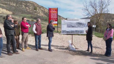 Visita institucional a las obras de mejora de estas calzadas de las Altas Cinco Villas.