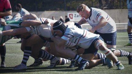 Varios jugadores del Fénix Rugby, durante un partido reciente.