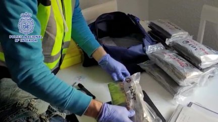 Parte del alijo de cocaína incautado en Zaragoza. / Policía Nacional