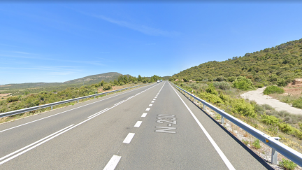 Tramo de la N-230 en el que ha ocurrido uno de los accidentes. | Google Maps