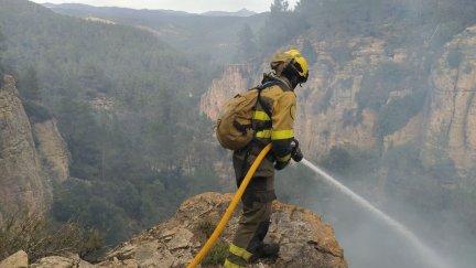 Imagen del incendio que afecta a las provincias de Teruel y Castellón. / Infoar