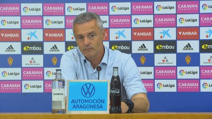 Fran Escribá, durante la rueda de prensa. Foto: Aragón Deporte
