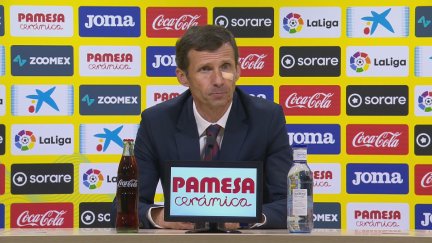 Cuco Ziganda en rueda de prensa. Foto: Aragón Deporte