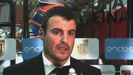 Carlos Cantero, al finalizar el encuentro.