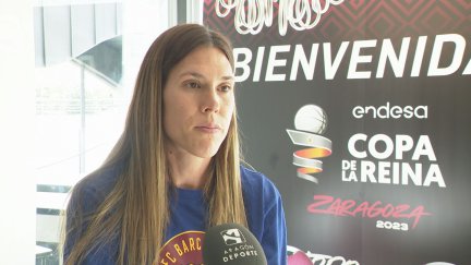 Anna Cruz hablando para Aragón Deporte