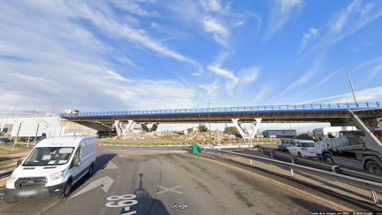 Actual rotonda de la N-232 en la intersección con la Z-40./ Google Maps