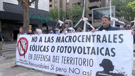 Cabecera de la manifestación en Zaragoza. / Europa Press